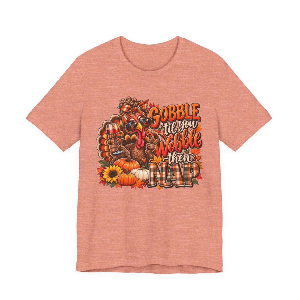 Thanksgiving Gobble Graphic T-Shirt | Funny fall Holiday Tee | Unisex Thanksgiving Shirt