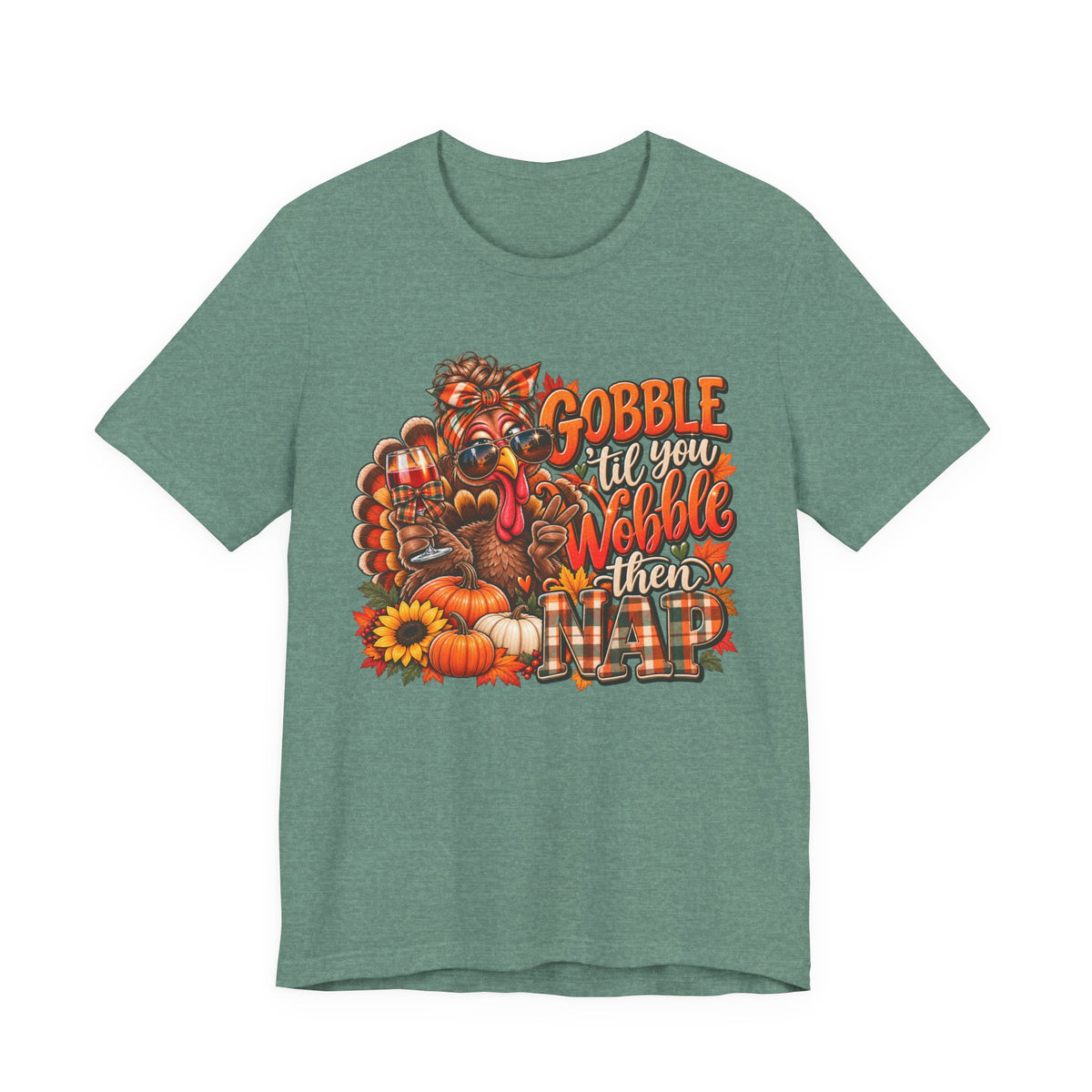 Thanksgiving Gobble Graphic T-Shirt | Funny fall Holiday Tee | Unisex Thanksgiving Shirt
