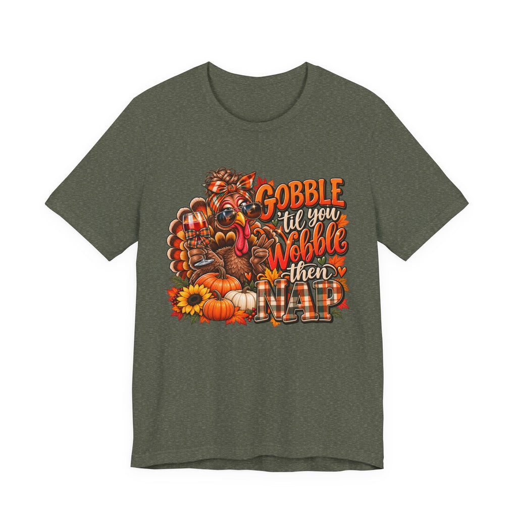 Thanksgiving Gobble Graphic T-Shirt | Funny fall Holiday Tee | Unisex Thanksgiving Shirt
