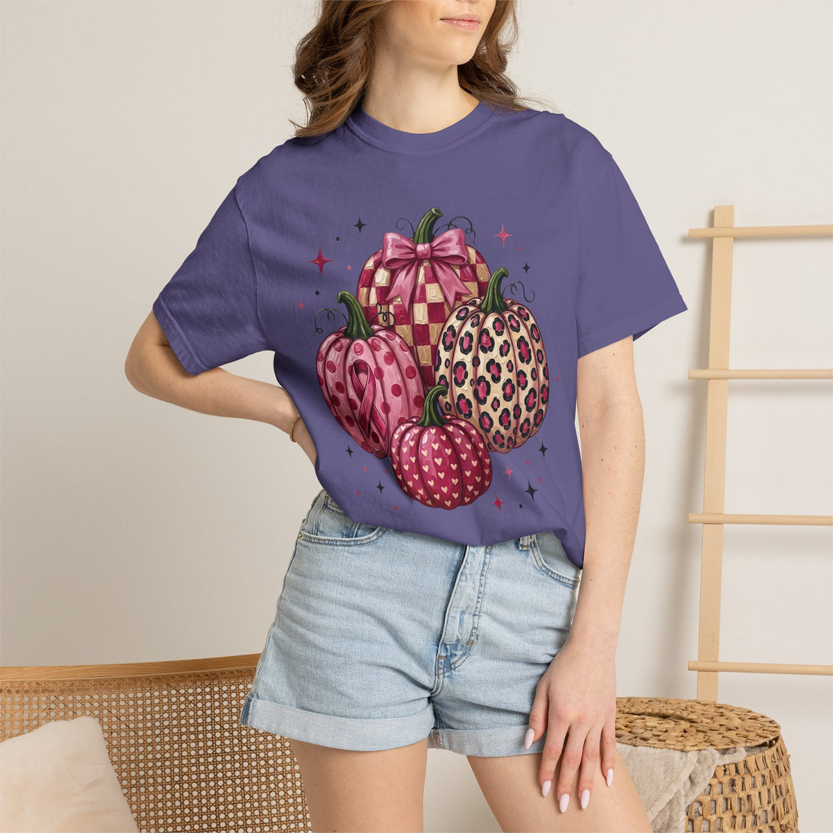 Pink Pumpkin Breast Cancer Awareness T-shirt| Fall Awareness Shirt