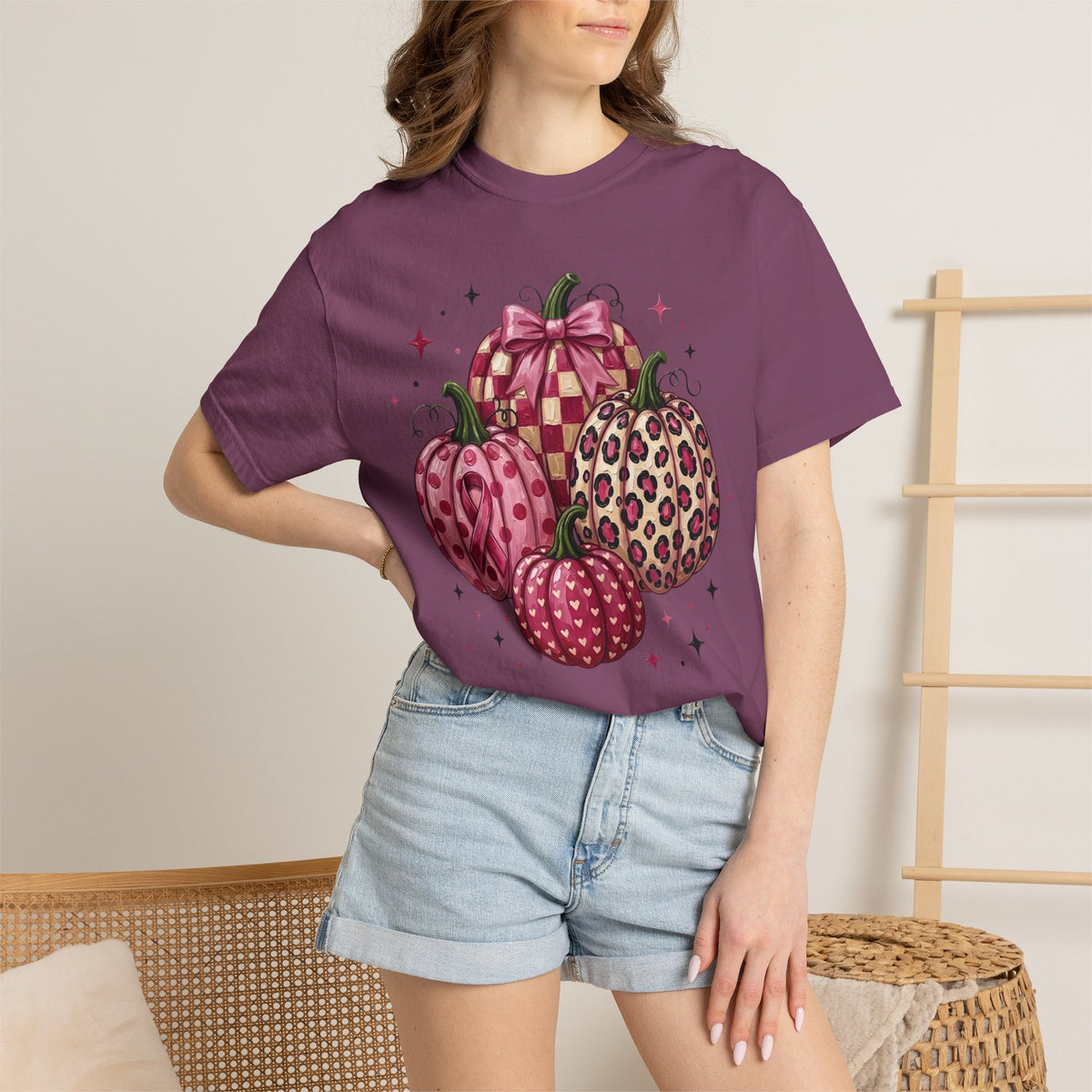 Pink Pumpkin Breast Cancer Awareness T-shirt| Fall Awareness Shirt