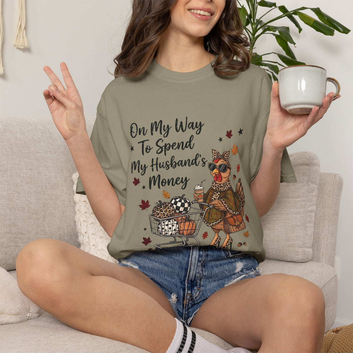 On My Way to Spend My Husband's Money, Funny Wife T-Shirt, Funny Marriage Shirt