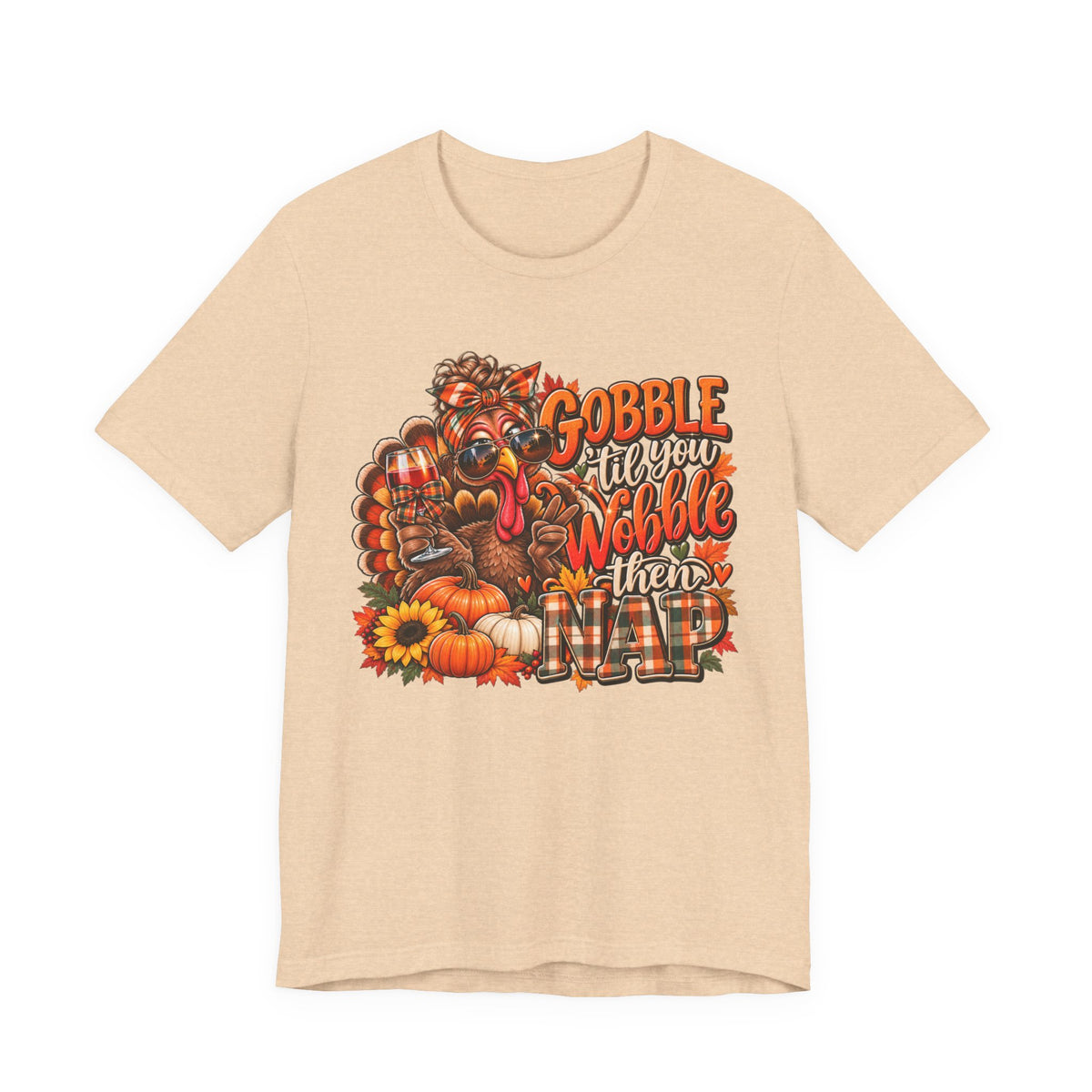 Thanksgiving Gobble Graphic T-Shirt | Funny fall Holiday Tee | Unisex Thanksgiving Shirt