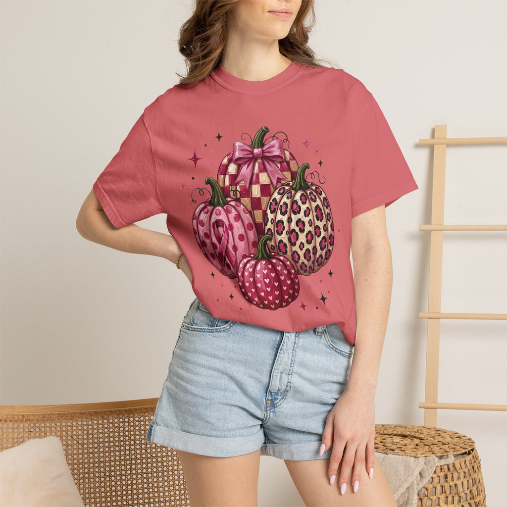 Pink Pumpkin Breast Cancer Awareness T-shirt| Fall Awareness Shirt