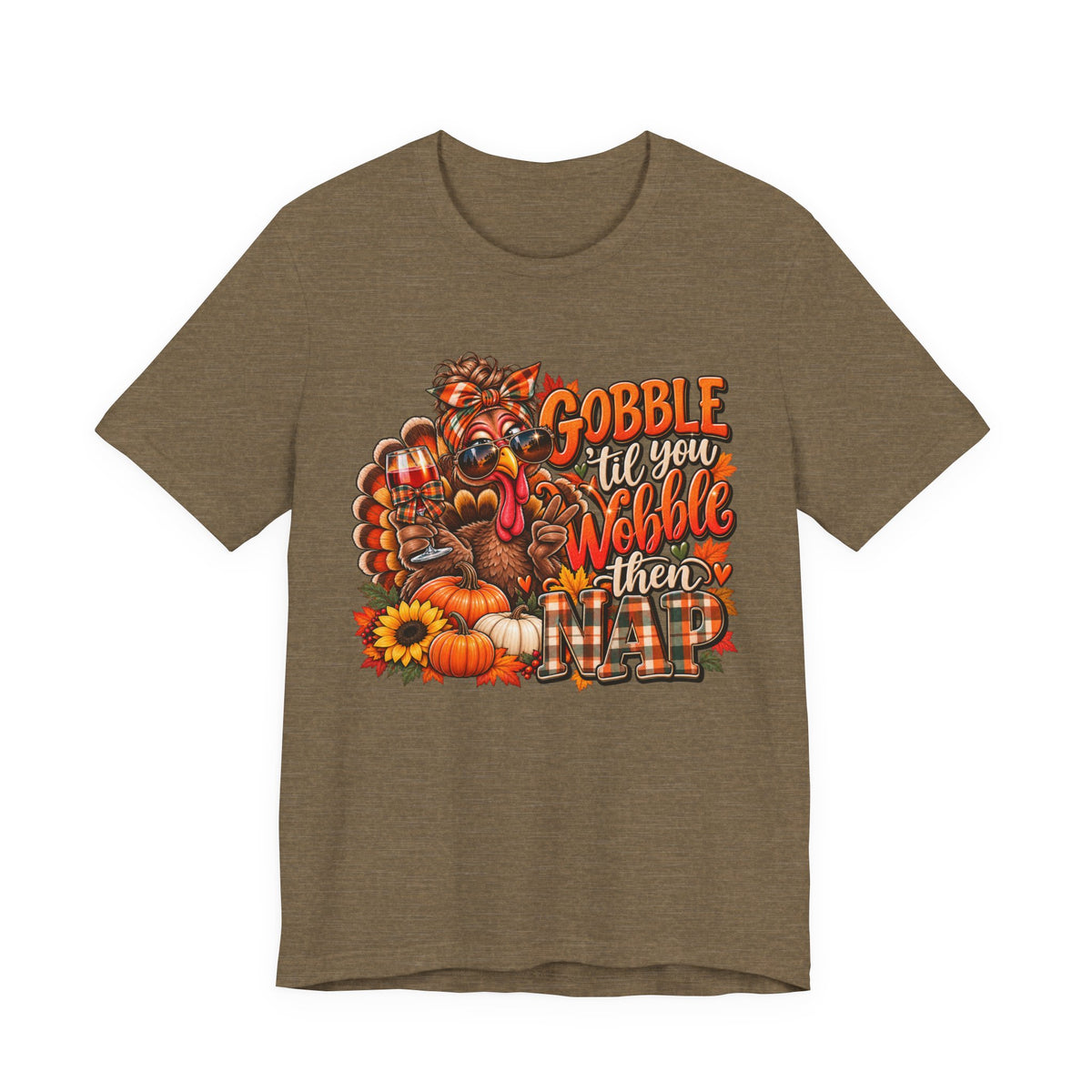 Thanksgiving Gobble Graphic T-Shirt | Funny fall Holiday Tee | Unisex Thanksgiving Shirt