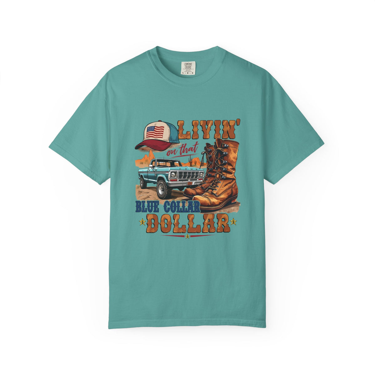 Blue Collar Dollar T-Shirt | Work Boots & Truck Graphic Tee