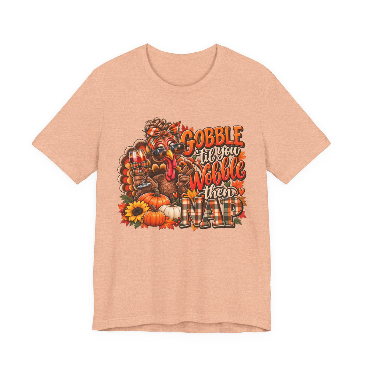 Thanksgiving Gobble Graphic T-Shirt | Funny fall Holiday Tee | Unisex Thanksgiving Shirt