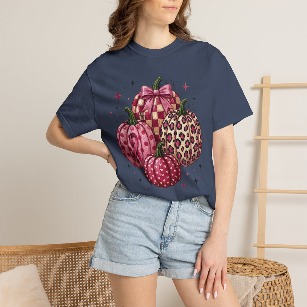 Pink Pumpkin Breast Cancer Awareness T-shirt| Fall Awareness Shirt