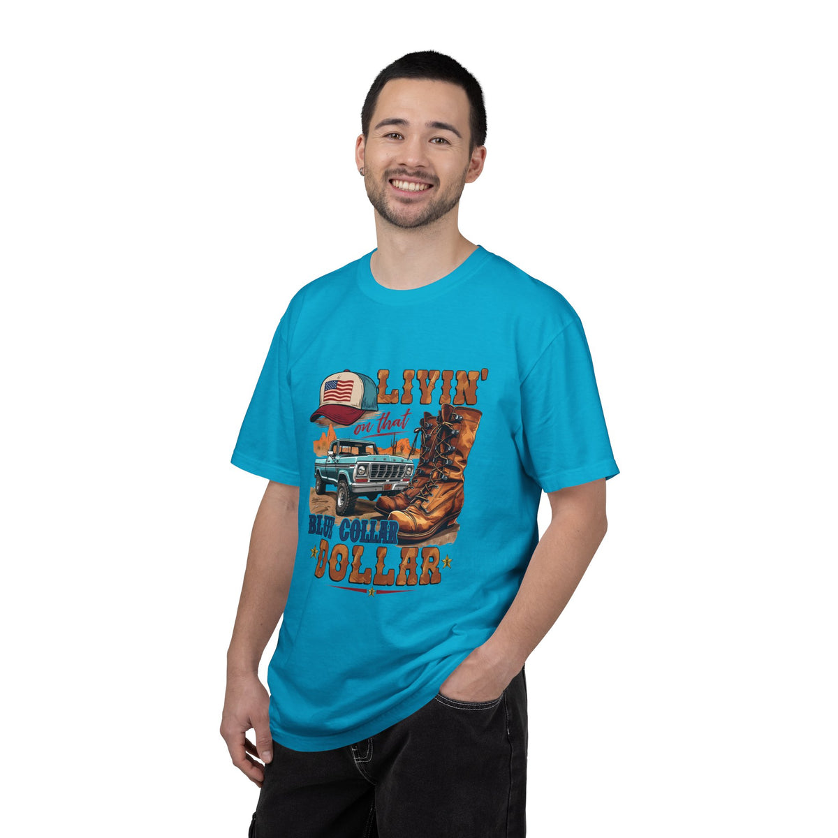 Blue Collar Dollar T-Shirt | Work Boots & Truck Graphic Tee