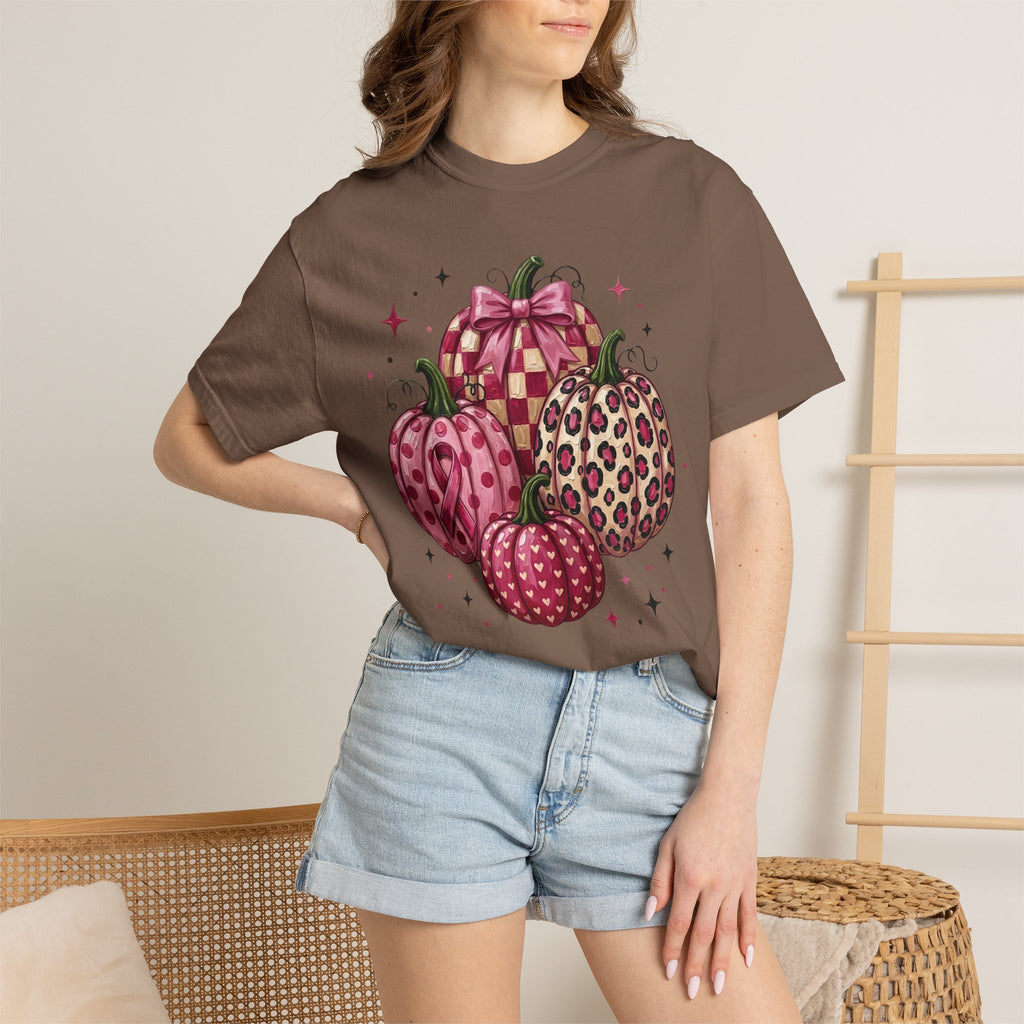 Pink Pumpkin Breast Cancer Awareness T-shirt| Fall Awareness Shirt