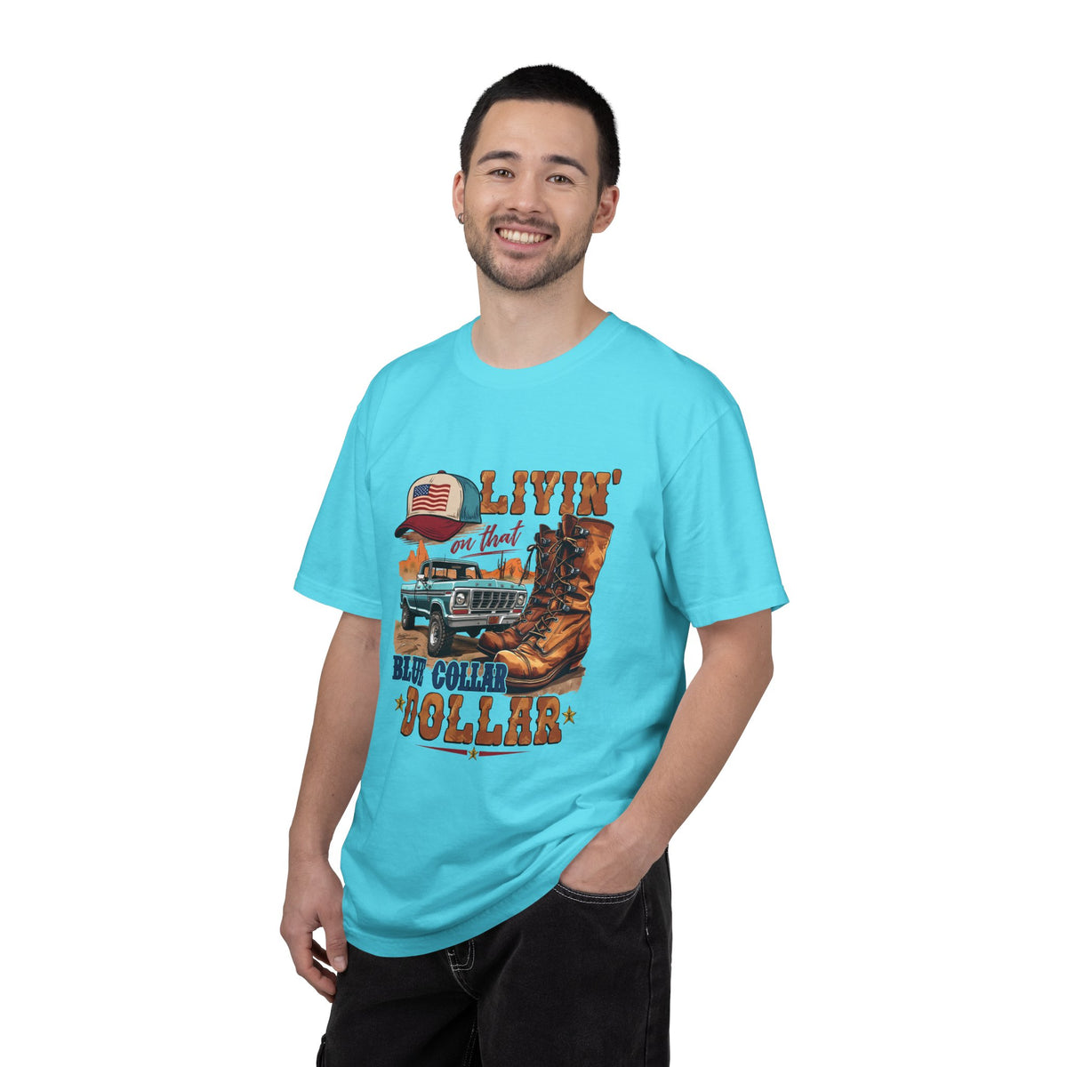 Blue Collar Dollar T-Shirt | Work Boots & Truck Graphic Tee