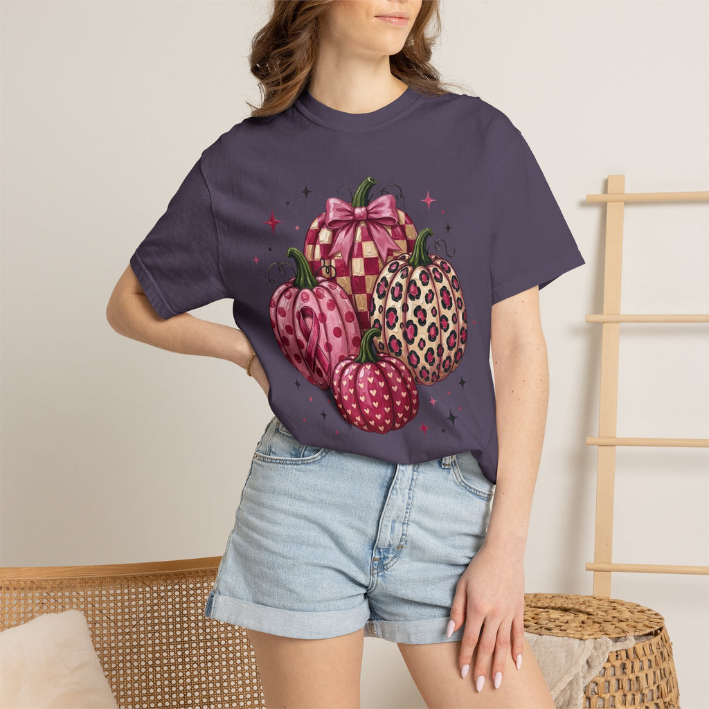 Pink Pumpkin Breast Cancer Awareness T-shirt| Fall Awareness Shirt