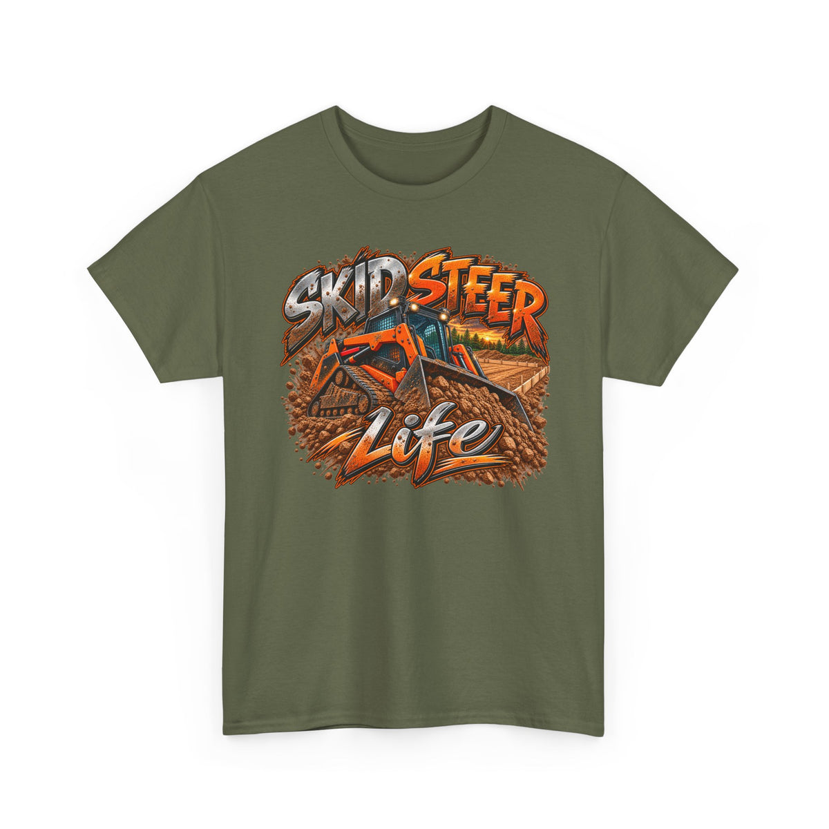 Skid Steer Life T-Shirt | Heavy Equipment Operator Shirt | Construction Worker Graphic Tee