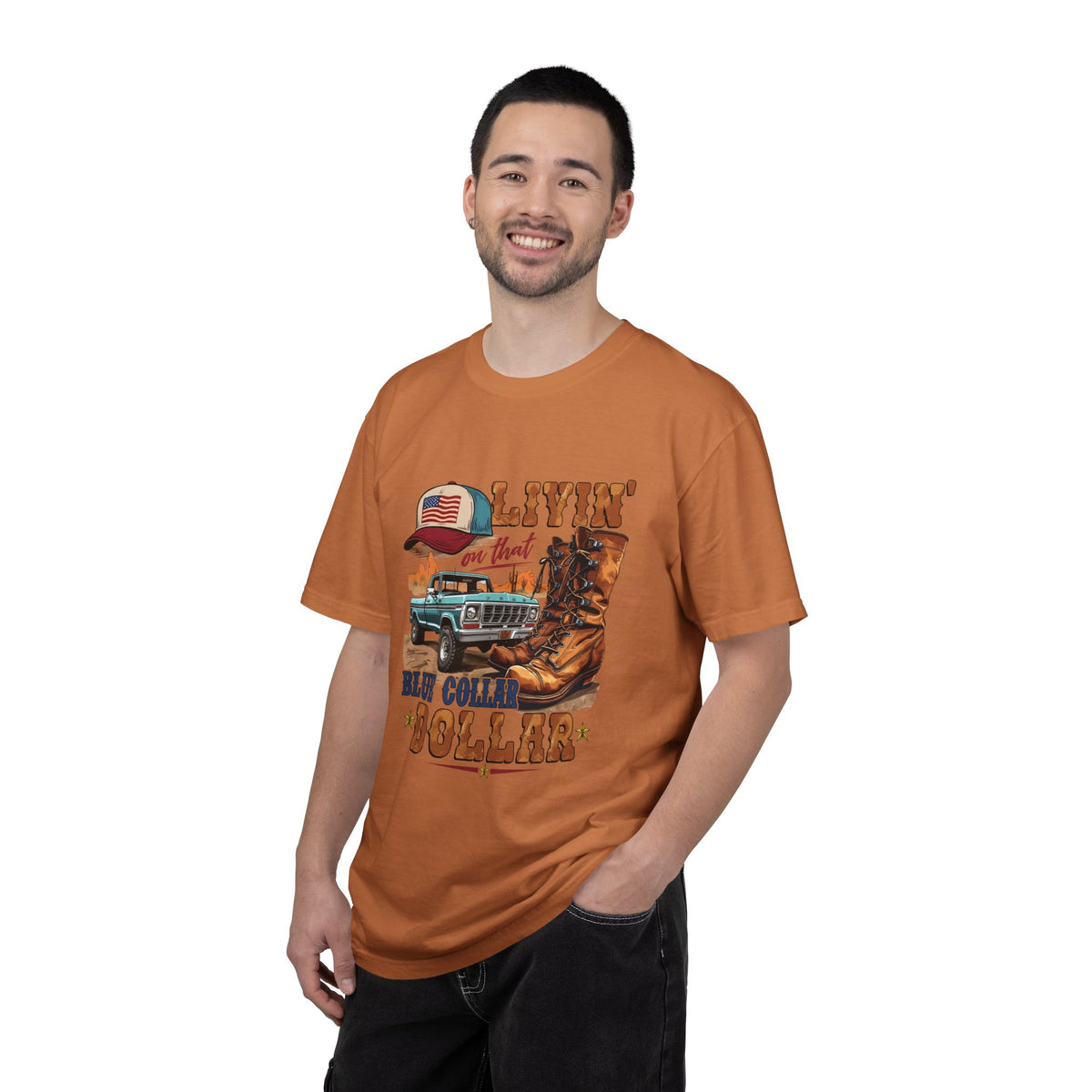 Blue Collar Dollar T-Shirt | Work Boots & Truck Graphic Tee