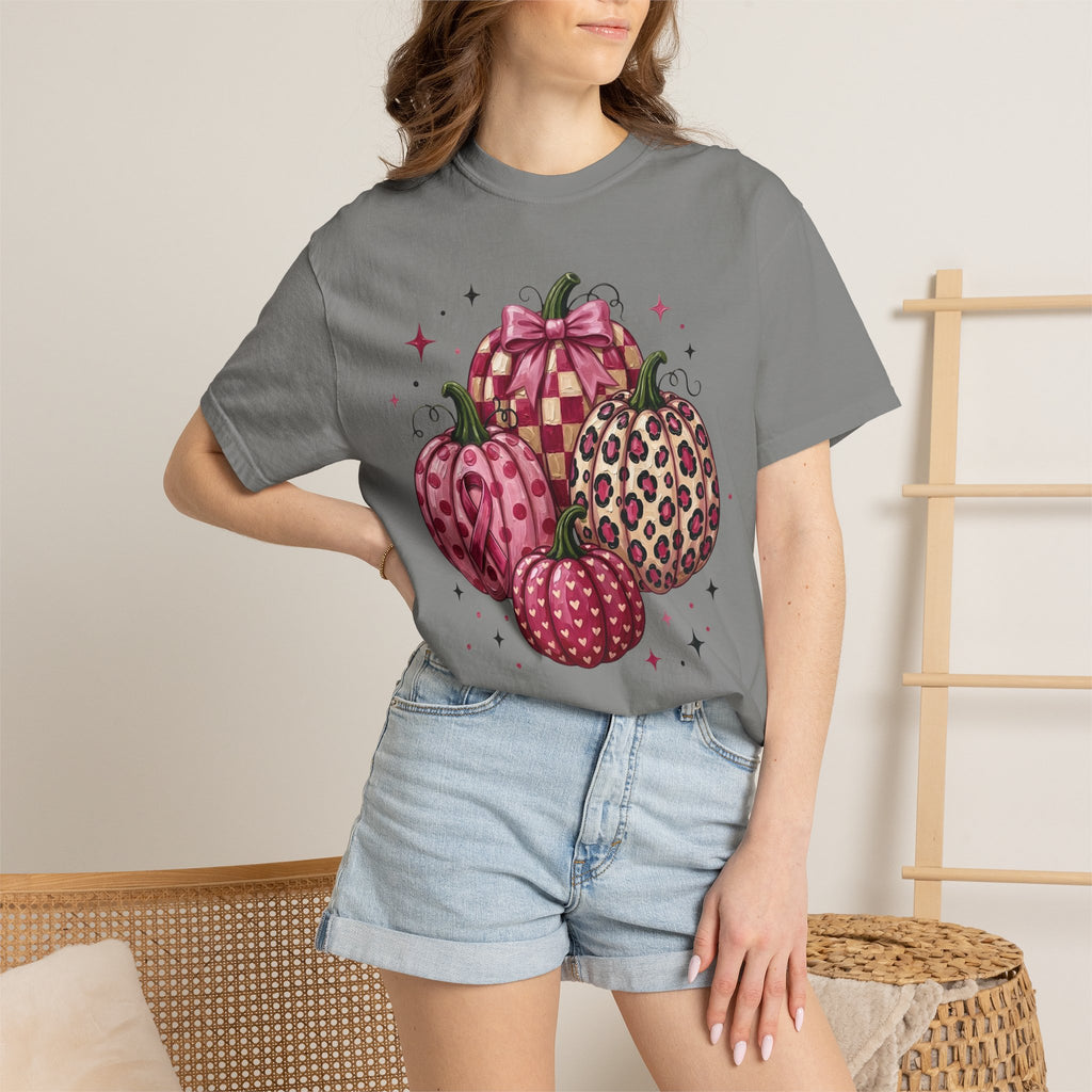 Pink Pumpkin Breast Cancer Awareness T-shirt| Fall Awareness Shirt