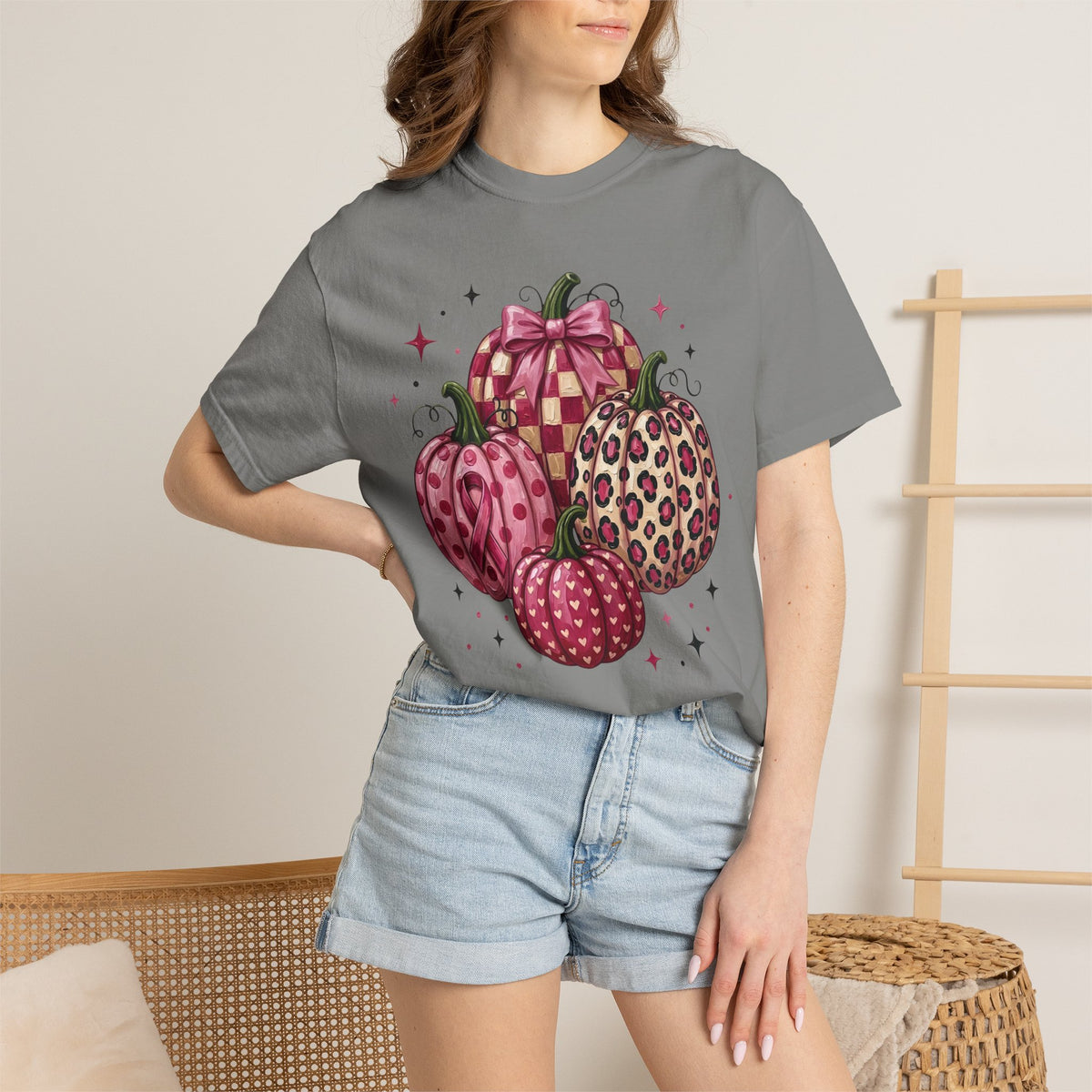 Pink Pumpkin Breast Cancer Awareness T-shirt| Fall Awareness Shirt