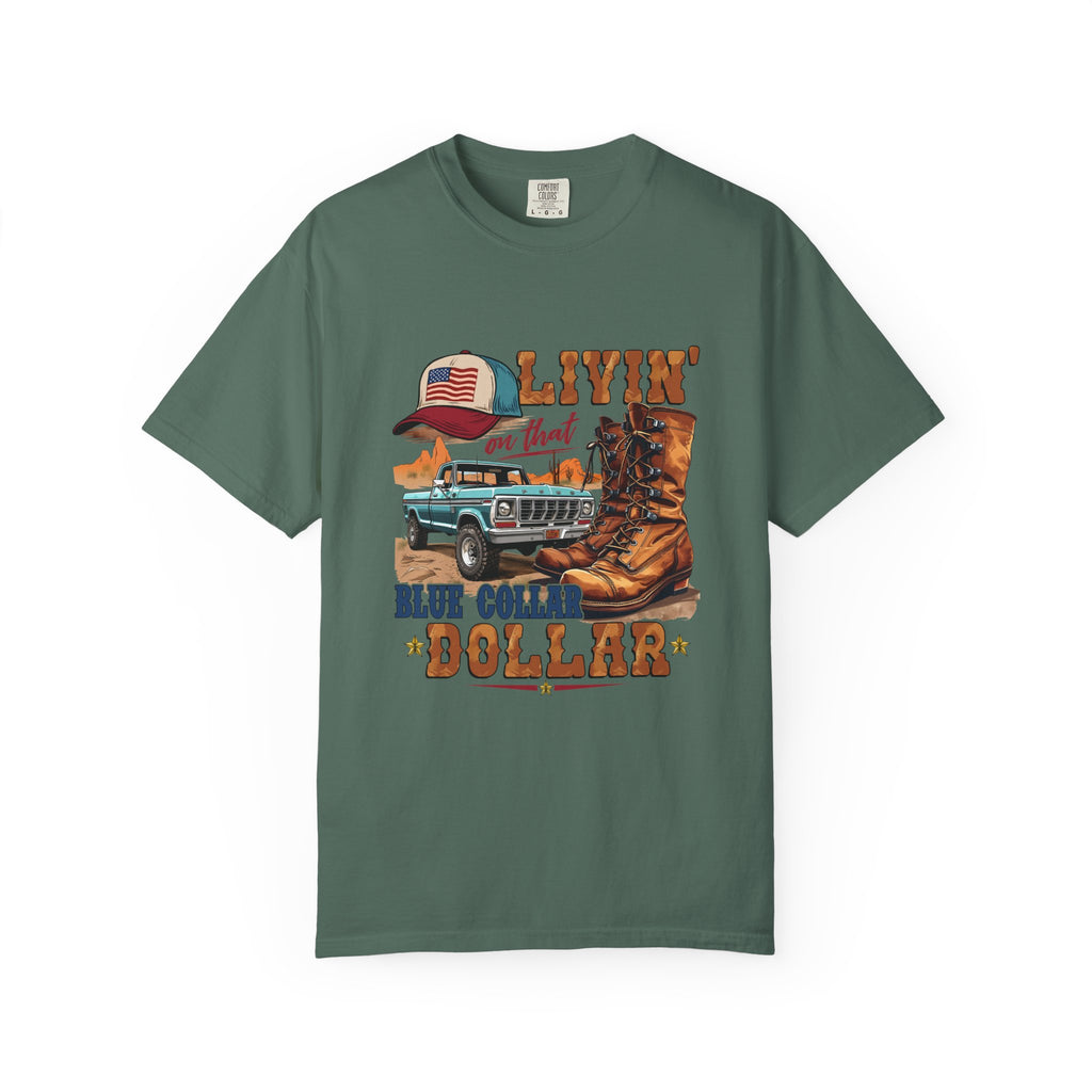 Blue Collar Dollar T-Shirt | Work Boots & Truck Graphic Tee
