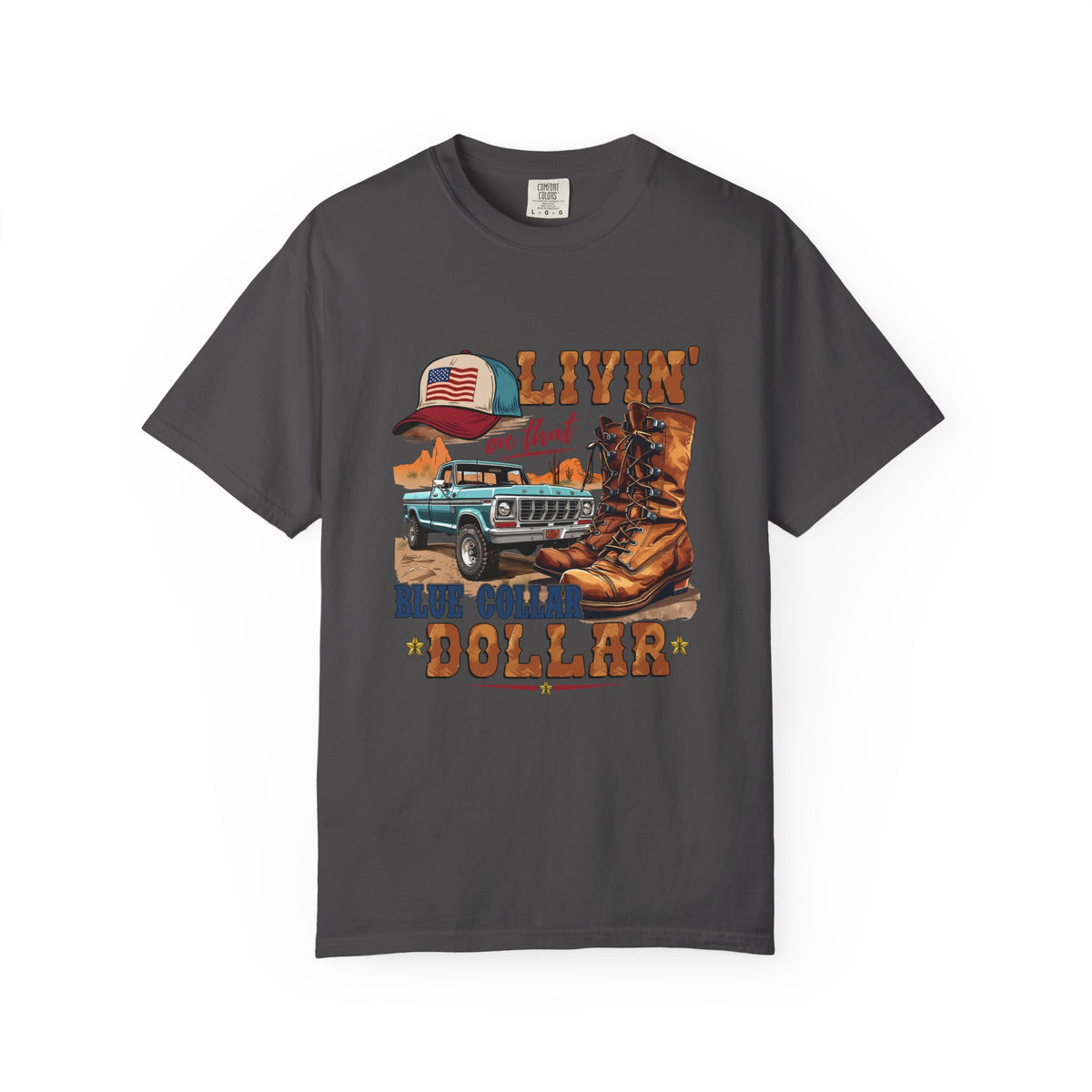 Blue Collar Dollar T-Shirt | Work Boots & Truck Graphic Tee