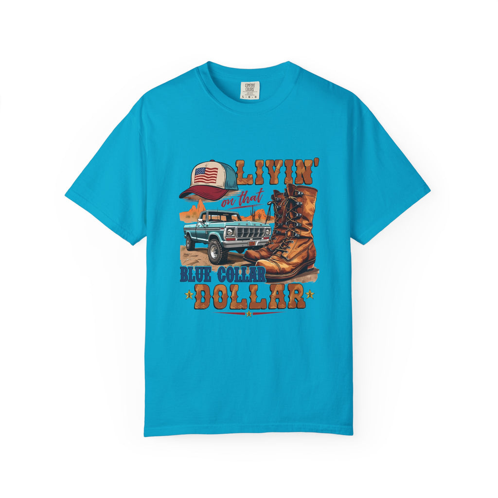 Blue Collar Dollar T-Shirt | Work Boots & Truck Graphic Tee