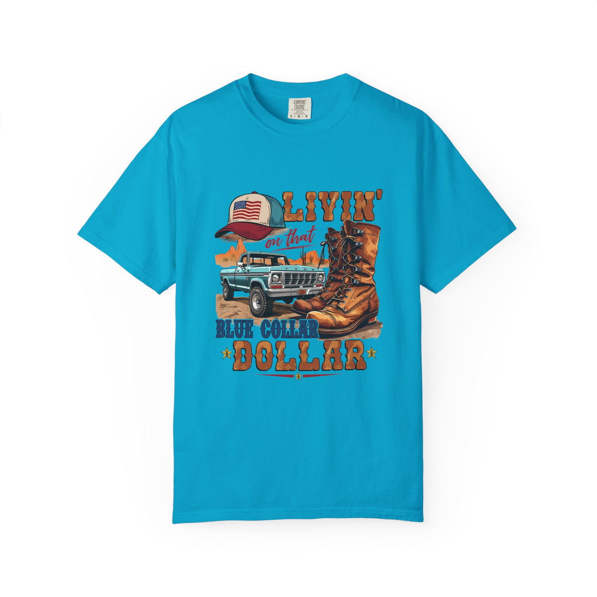 Blue Collar Dollar T-Shirt | Work Boots & Truck Graphic Tee